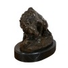 Il leone, il serpente - Statua in bronzo - Barye - 