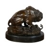Il leone, il serpente - Statua in bronzo - Barye - 