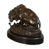 A kígyó - bronz szobor - oroszlán Barye - 