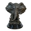 Statua in bronzo di una lei di un Elefante e di vitello bronzo - 