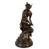 Mercure attachant ses talonnières - Statue en bronze - Sculptures - 