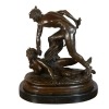 Perseus drží hlavu Medusa - bronzová socha slavných sochařů - 