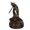 Perseus håller huvudet av Medusa - staty brons av kända skulptörer - 