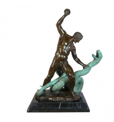 Hercules kämpar Achelous - staty brons