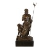 Statue en bronze de Pluton enchaînant les Cerbères, mythologie - 