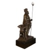 Statue en bronze de Pluton enchaînant les Cerbères, mythologie - 