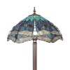Lámpara de pie Tiffany con una decoración de libélulas - Iluminación Art Deco - 