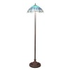 Lampada da terra Tiffany con una decorazione di libellule - lampade art déco - 