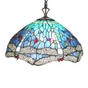 Tiffany style pendant lamp with dragonflies