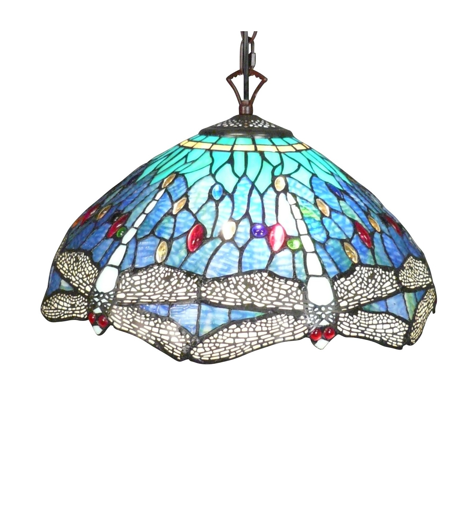 banco sobrina Ru Lámpara de techo Tiffany de estilo Tiffany con libélulas - Lámparas Tiffany  outlet