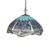 Tiffany chandelier with dragonflies decor