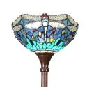 Lámpara de pie Tiffany libélulas azul y verde - Lamparas Tiffany baratas