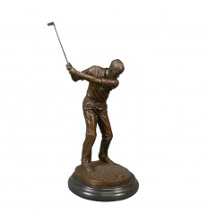 Szobor bronz - golf-lejátszó