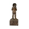 Statua in bronzo di un Indiano Americano - mobile - Scultura art deco - 