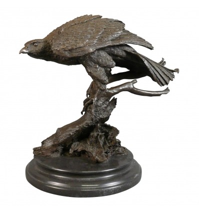 Skulptur i brons av en örn - statyer och art deco-möbler