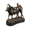 La corrida - Sculpture en bronze de torero, taureaux et chevaux - 