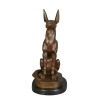 Una Statua in bronzo del dio Anubis - Mitologia Egitto - 