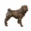 Bronsstaty av en hund