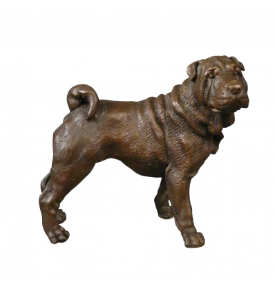 Pes, sochy a lov bronzová socha - 