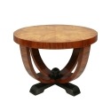 Art deco table top in elm burl round