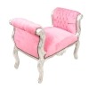 Baroque pink bench in velvet