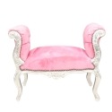 Fotel różowy styl barokowy aksamit