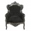 Fekete barokk fotel