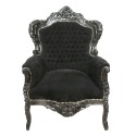Black baroque armchair, furniture and baroque chairs. - 