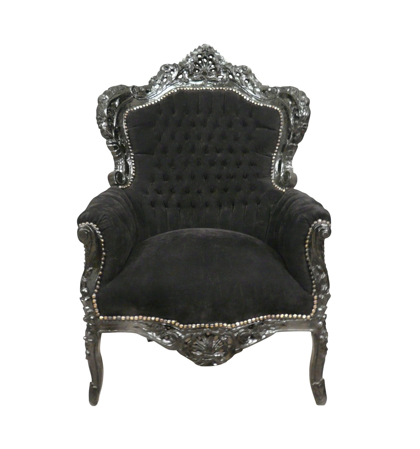 identificatie Verleiden Complex Fauteuil barok zwart, meubels en stoelen barok.