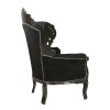 Barokki nojatuoli musta, huonekalut ja barokkityyliset tuolit. - 