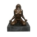 Bronsstaty av en naken kvinna - skulpturer och art deco-möbler - 