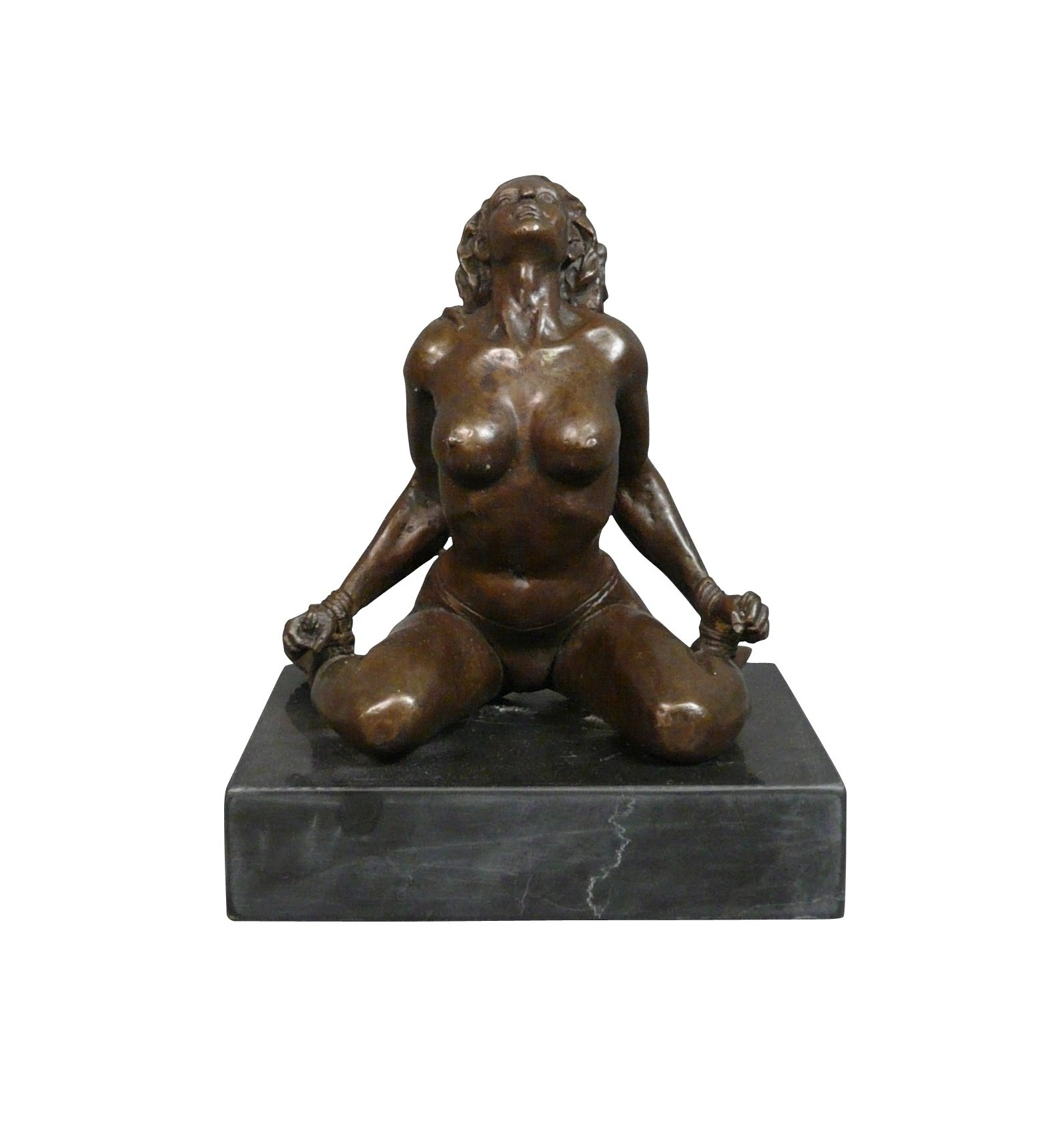Estatua de bronce de una mujer desnuda imagen