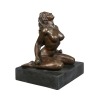 Bronz szobor egy meztelen nő - szobrok, art deco bútorok - 