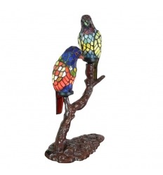 Paar papegaaien stijl Tiffany