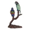 Casal de papagaios de Tiffany - estilo original de lâmpada de Tiffany