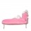 Baroque chaise longue pink and silver