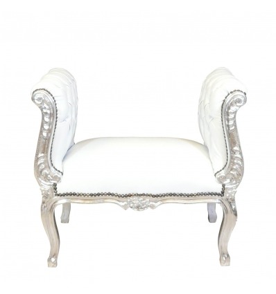 Fehér és ezüst - ülés barokk-rokokó alap - 