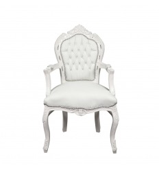 Fehér barokk fotel