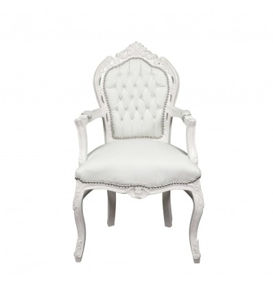 Fehér barokk fotel - stílusú bútorok - 