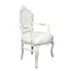 Bílé barokní křeslo - nábytek - 