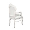Valkoinen barokki nojatuoli - huonekalut - 