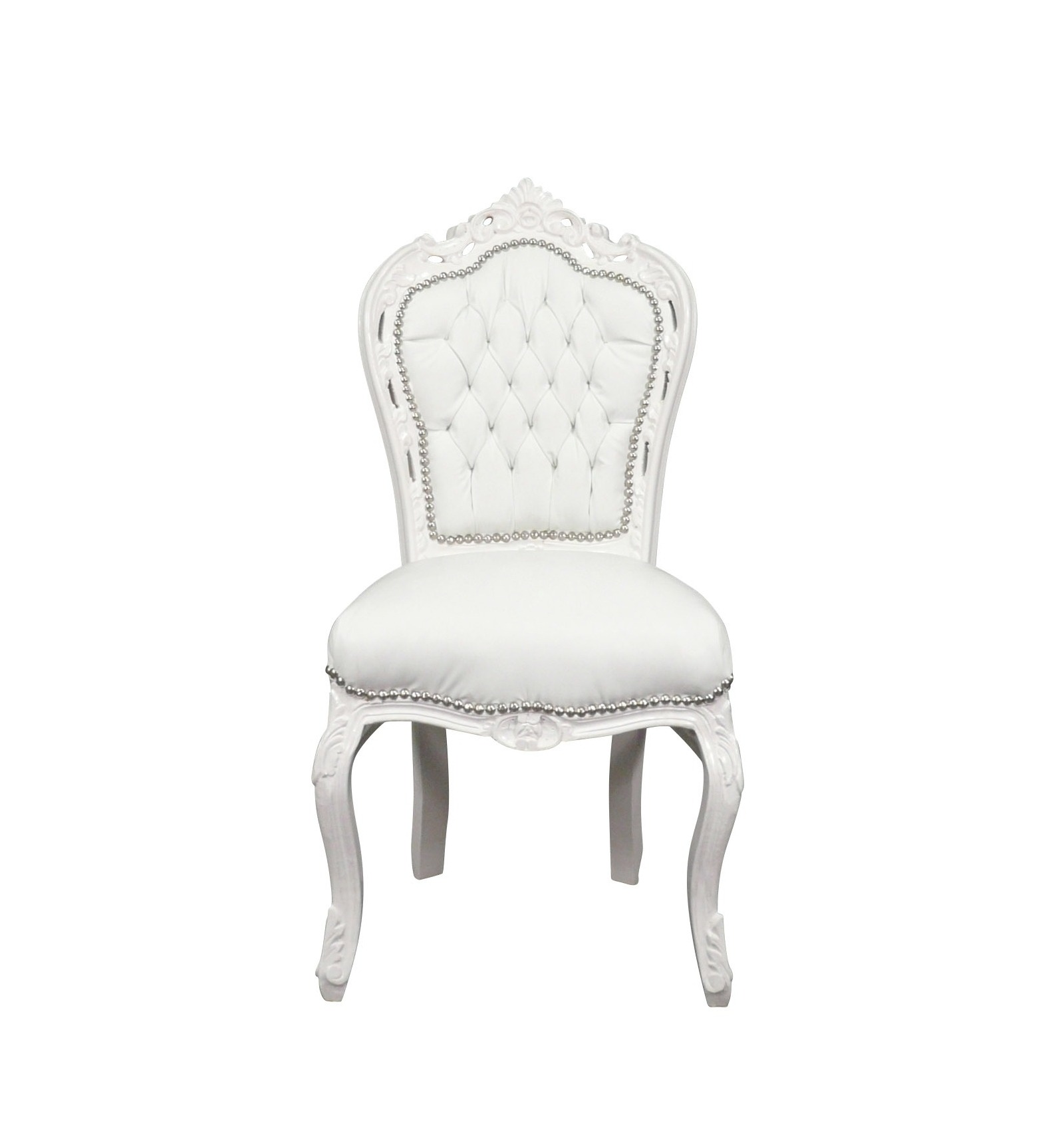 plannen Rose kleur voorzichtig Barok stoel wit - Barok meubels