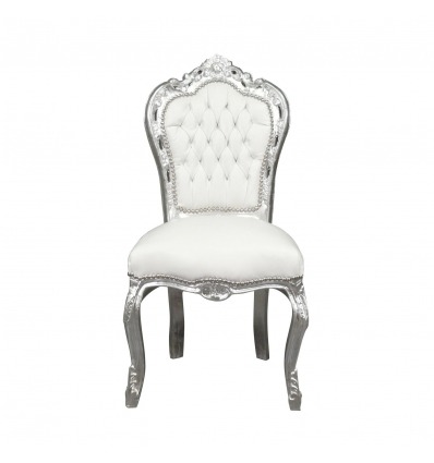Vita barock stol - möbler stil och barock stolar till försäljning - 