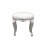 Baroque white and silver pouf