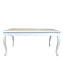 Baroque white dining room table for 8 people -