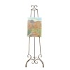 Wrought iron easel for painter, painting and art painting