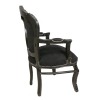 Musta barokki nojatuoli - barokin tuolit - 