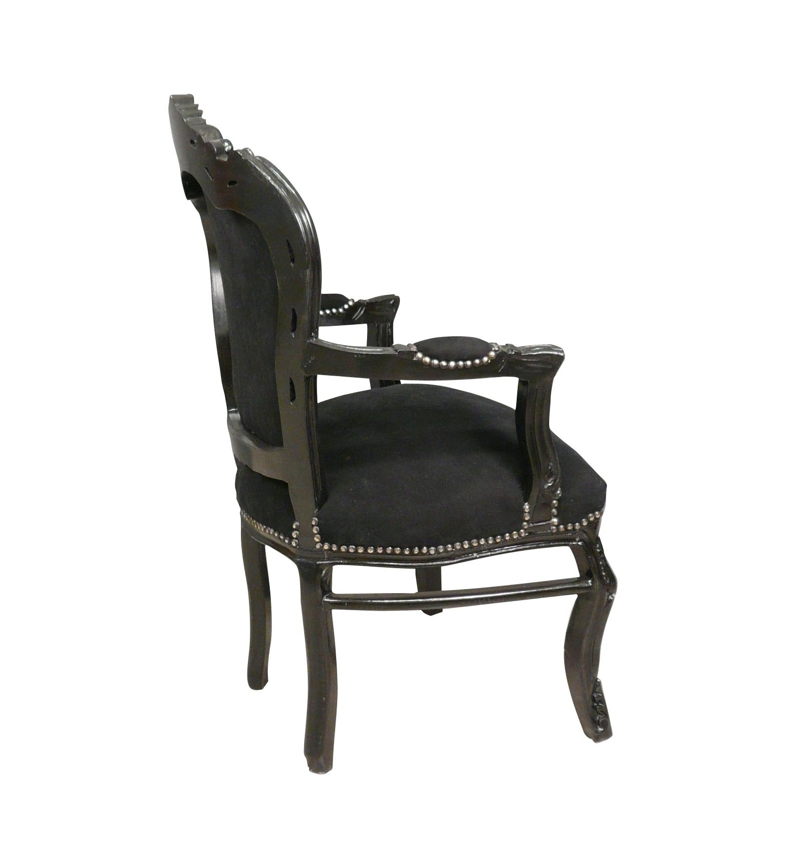 fauteuil baroque noir rose