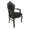 Fekete barokk fotel - barokk székek - 