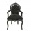 Fotel w stylu barokowym czarny